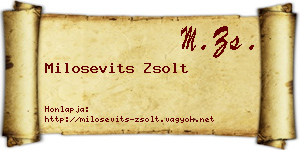 Milosevits Zsolt névjegykártya