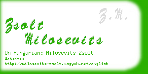 zsolt milosevits business card